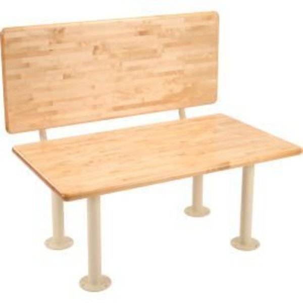 Wisconsin Bench Global Industrial„¢ ADA Locker Room Bench, Hardwood, 42"W x 24"D x 17-1/4"H LBSADA24x42